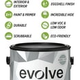 thumbnail image 5 of Evolve Latex Paint and Primer, Interior and Exterior Paint, Eggshell Finish, Pebble Gray, 5 Gallon, 5 of 7