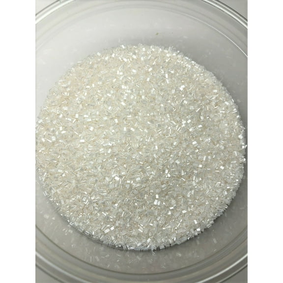 Sugar Crystalz White Diamonds Crystals Bakery Topping Sprinkles 8 ounces