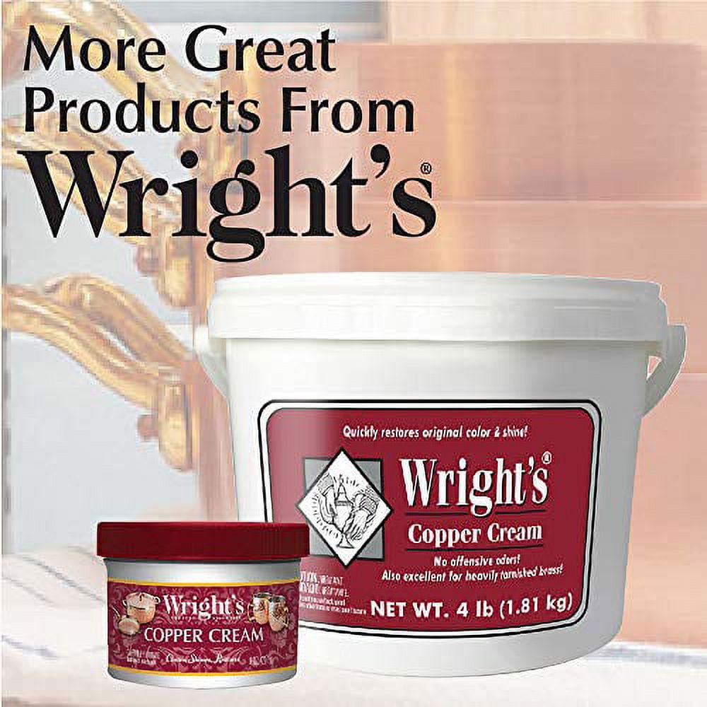 Wright's Silver Polishing Cream, 3-in-1, All-Purpose, Remove Tarnish, Clean, Shine and Protect All Silver, Pewter, Stainless Steel, Porcelain, Auto Chrome, 8 Oz