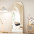 thumbnail image 2 of NISHCON 71"x30" Framed Full Length Mirror Standing Mirror Arch Floor Mirror, Oversized Full Body Mirror, Gold, 2 of 9