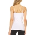thumbnail image 5 of 4 Pack: Women's Ultra Soft Modal Spandex Spaghetti Strap Sleeveless Ladies Long Strappy Basic Layering Camisole XS-3XL X-Small, Black/White, 5 of 7