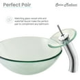 thumbnail image 4 of Cascade 16.5 Glass Vessel Sink with Faucet, Clear, 4 of 13