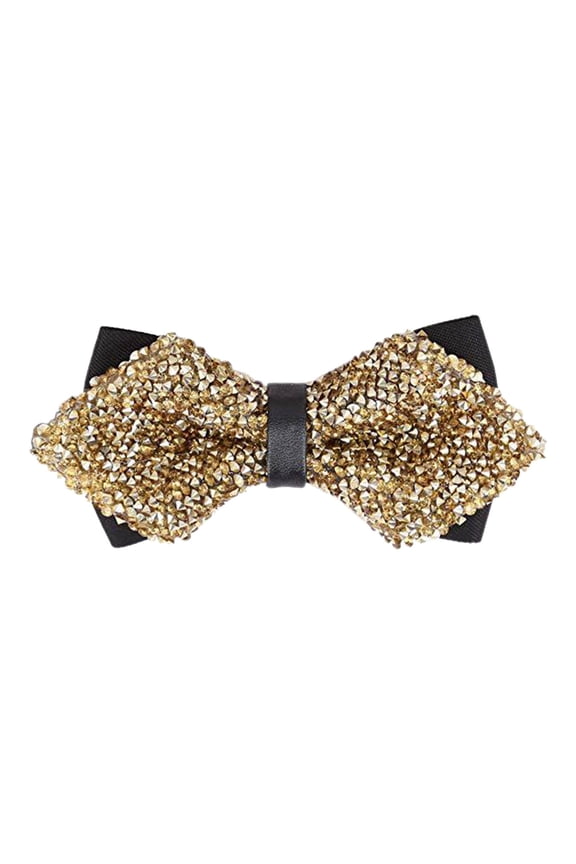 Men's Bowtie Sequins Party Suit Tuxedo Bowtie Adjustable Neck Rhinestone Wedding Formal Bow Ties for Men Fashion Accessories