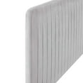thumbnail image 2 of Modway Milenna Channel Tufted Performance Velvet Twin Headboard in Light Gray, 2 of 7