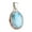 Larimar, variant on Solid 925 Sterling Silver Pendant For Men Women, Natural Blue Larimar Cabochon Oval Gemstone Amazing Handcrafted Jewelry For Her Him