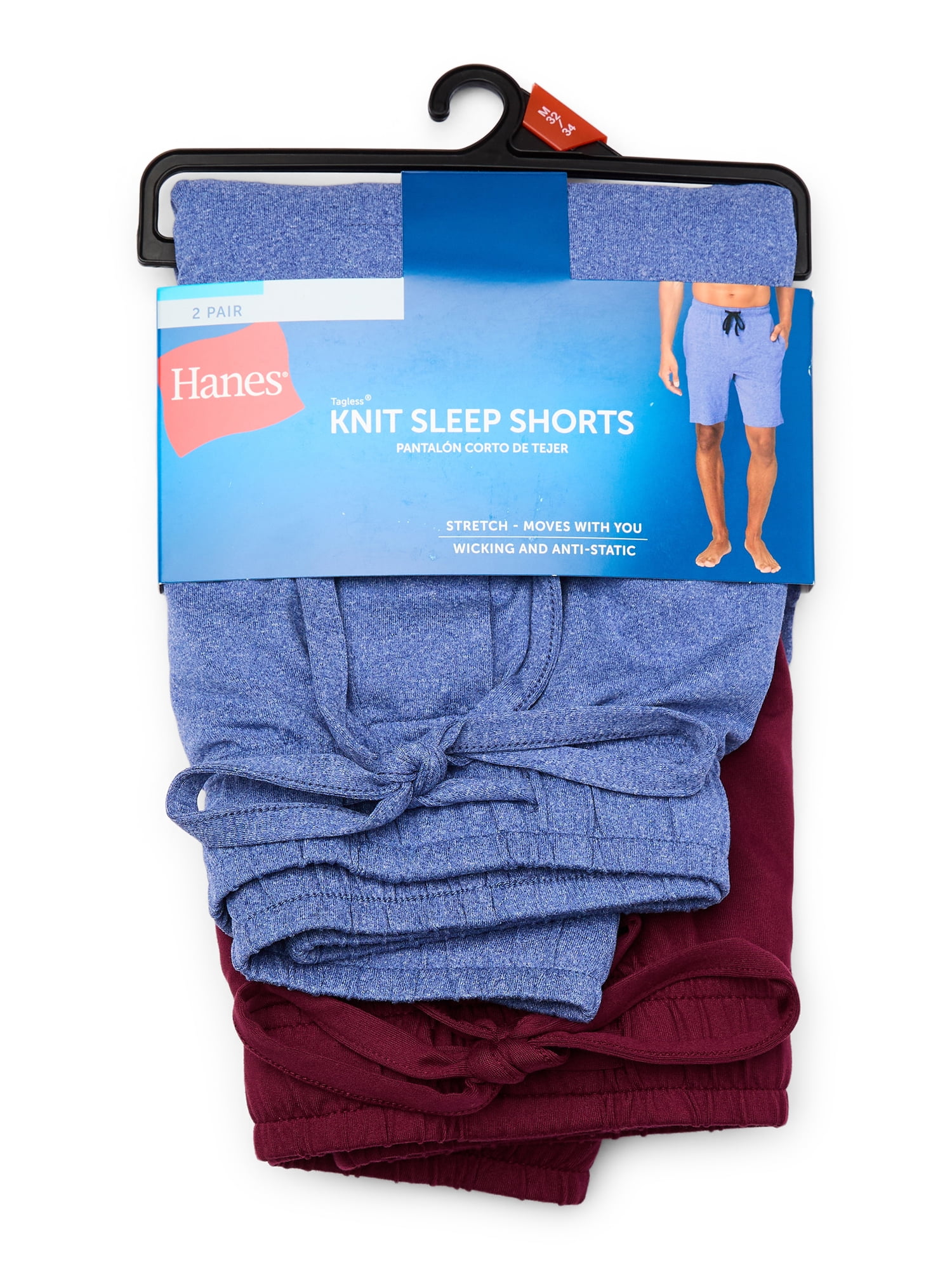 Hanes Men's Luxe Sleep Jam Shorts, 2-Pack, Sizes S-2XL