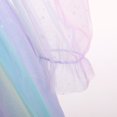 thumbnail image 6 of IBTOM CASTLE Girls Princess Long Sleeve Rainbow Party Tulle Dress 3D Flower Ruffle Mesh Dress Pageant Birthday Smocked Back Wedding Flower Girl Dress Blue, 6 of 7