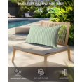 thumbnail image 4 of Pack of 4 Outdoor Lumbar Pillow Covers 12x20 Inch, Sage Green Striped Waterproof Throw Pillow Covers Set, Modern Simple Farmhouse Beige Indoor&Outdoor Decorative Cushion Cases for Patio Porch Car, 4 of 7