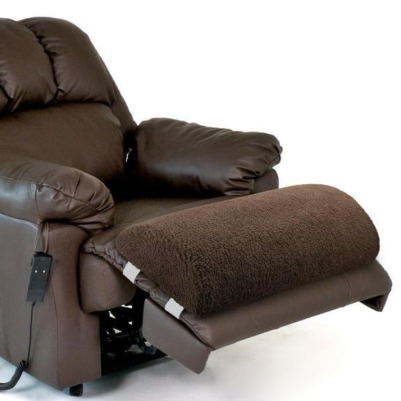 Recliner Foot Pillow Cushion High Resilience Sherpa Memory Foam Bolster Sleeping Rest Multipurpose Half Roll Leg Pillow Suitable for Bed Chair Sofa Headrest Back Lumbar Leg Support(Chocolate)