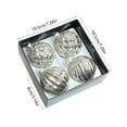 thumbnail image 3 of Christmas Glass Ball Ornaments Set of 4 Irregular Shaped 8cm Wine Silver Coffee Green Glass Holiday Tree Decorations Durable Hanging Vintage Decorative for Seasonal Home Decor, 3 of 5