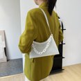 thumbnail image 3 of Sywqhk Bolso De Hombro Portátil De Color Caramelo De Verano Bolso De Axila Con Cadena De Pvc (Blanco) Sywqhk Para estrenar, 3 of 9