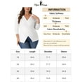 thumbnail image 6 of GRACE & GRANDEUR Women's Plus Size Knit Deep V Neck Wrap Curvy Pullover Sweaters 3X White, 6 of 6