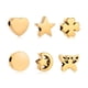 thumbnail image 2 of Cuentas de trébol de la suerte de acero inoxidable, 5 piezas, forma de corazón, estrella, amor, cuentas sueltas chapadas en oro, hallazgos para hacer joyas DIY, 2 of 4