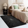 thumbnail image 3 of Spider Web Area Rugs for Bedroom Living Room - 4x5 ft - Black Carpet for Home Decor - Spider Web Patterned Decorative Indoor Large Rug - Washable & Soft & Non Slip & Low Pile (ZF&7443), 3 of 7