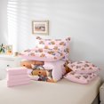 thumbnail image 5 of Feelyou Kawaii Capibara Animal Bedding Comforter Set 7 Pieces, Cute Ramen Axolotl Full Bedding Set, Romantic Love Heart Reversible Fitted Sheet Flat Sheet, Lightweight Room Decor, 5 of 7