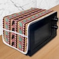 thumbnail image 1 of Animal Microwave Oven Cover, Abstract Pattern of an Animal Silhouette on a Background of Zigzags, Water Resistant Organizer with Pockets for Kitchen, 36" x 12", Vermilion and Multicolor, by Ambesonne, 1 of 1