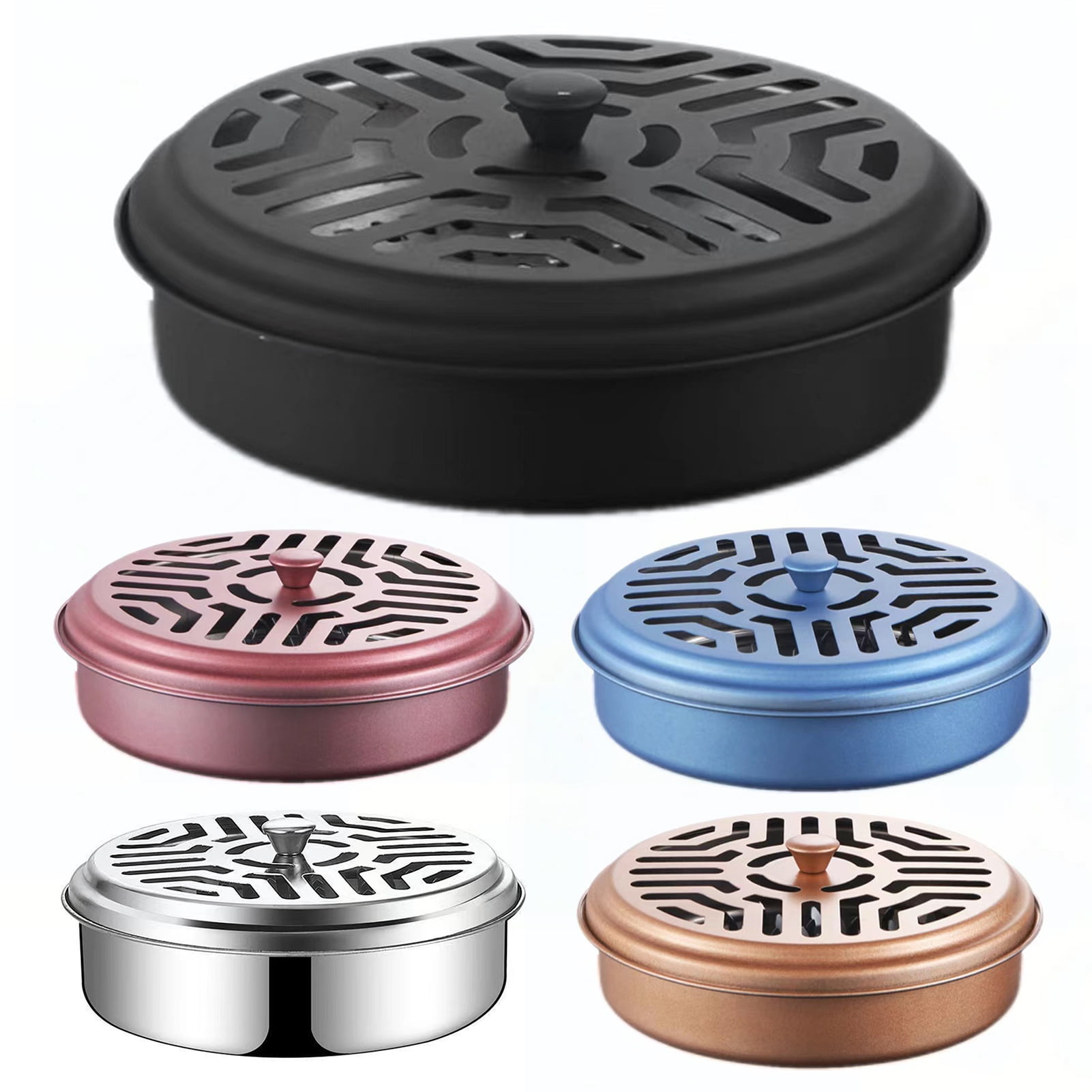 harmtty Mosquitoes Coils Holder with Mesh Cover Multifunctional