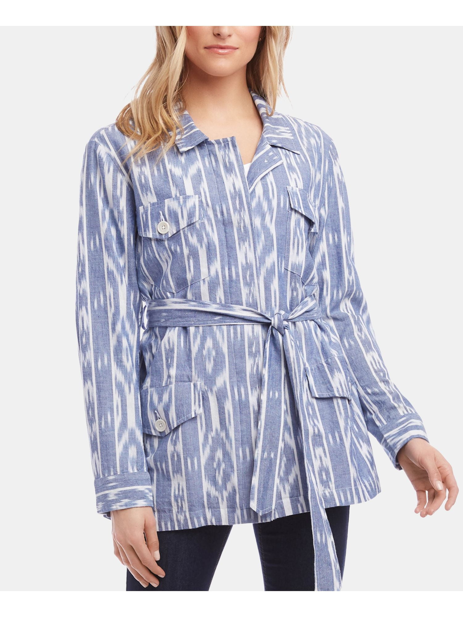 Karen Kane Womens Cotton Cargo Jacket 