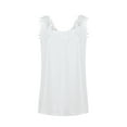 thumbnail image 5 of Kagetolytai Tank Top for Women Women's Tank Top Summer V Neck Strapless Casual Lace Tank Top T-Shirt Tops Women's Blouse Womens Tops White S, 5 of 5