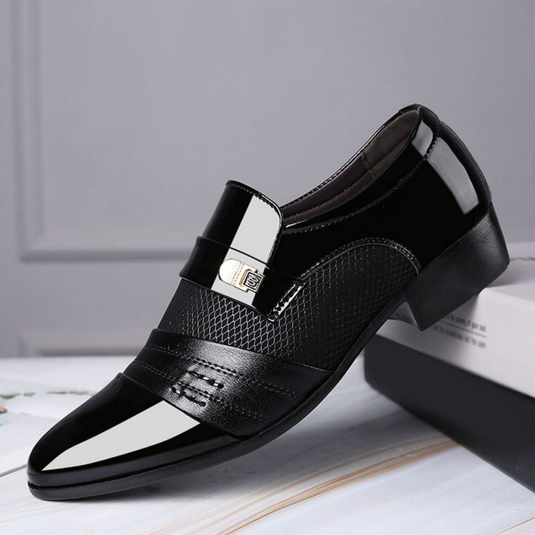 Buy Vintage Flat Shoes For Men Wedding Office Wear Formal- Black / UK6