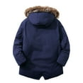 thumbnail image 6 of Toddler Boys Girls Coats Padded Winter Parka Puffer Jackets Kids Faux Fur Collar Hooded Winter Warm Coat Overcoats 3-8 Years, 6 of 9