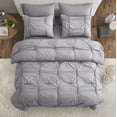 thumbnail image 3 of Maple Stone Queen Comforter Set Piece Grey Luxury Embroidery Bed in a Bag, Shabby Chic Ultra Soft AllSeason Bedding Set with Comforter, Sheets, Pillowcases & Shams, 3 of 7