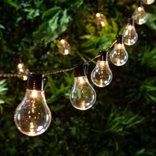 Retro Solar String Light Outdoor Garden Led Festoon Party Globe 20-Bombilla De Luz Minnieouse HA021985-00