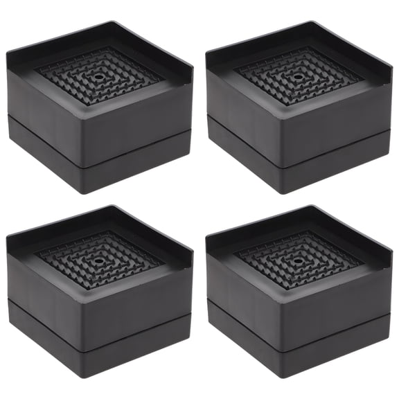 LAMIRO Furniture Lift Bed Risers: 4Pcs 3 Inch Black