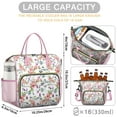 thumbnail image 5 of Pioneer Flower Floral Print Pattern Womens Lunch Box for Work,Insulated Large Lunch Bag for Tween and Teen,Loncheras Para Mujer,Leakproof Adult Lunch Bag for Work,Beach,Travel,Picnic,Camping, 5 of 7