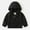 Black, variant on ZZwxWA Spring Autumn Boys' Loose-Fit Zip-Up Jacket, Embroidered Lettering Hooded Windbreaker with Dual Pockets for Kids