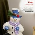 thumbnail image 5 of Alpine Corporation SKY562HH-S-TM Lavender Winter Snowman Holding Lantern Statue with Flashing Warm White LED Candle, 14” Tall, Indoor/Outdoor Holiday Decoration , Christmas Decoration, 5 of 11