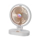 thumbnail image 5 of Ventilador de mesa pequeño con luces nocturnas, 4 velocidades, ventilador de refrigeración de escritorio personal Aureato blanco, 5 of 9