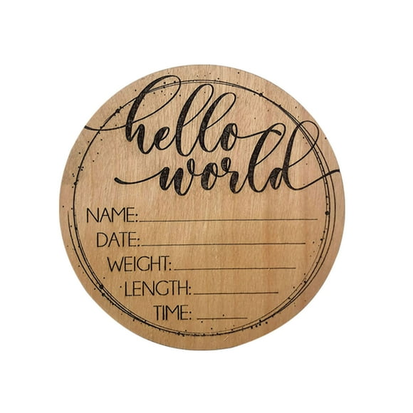 Kiplyki Wholesale World Birth Announcement Sign - Wooden Plaque For Baby Name And Birth Detai