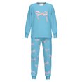 thumbnail image 7 of Toddler Girl Pajamas Set Holiday Bowknot Print Long Sleeve Pullover with Pants Pajamas Sleepwear Outfit Set 4-5 Years Girl Pajamas, 7 of 7
