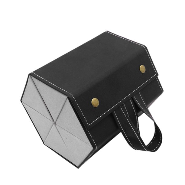 Organizador de gafas de , estuche de viaje portátil y plegable para mujeres y hombres. 6 cuadrículas negras