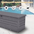 thumbnail image 2 of Jopath 260 Gallon Waterproof Metal Outdoor Deck Box, Extra Large Patio Storage Box with Lockable Storage Containers for Patio Furniture Cushions,Pool Accessories,Garden Tools Light Gray, 2 of 9