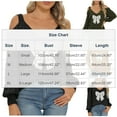 thumbnail image 3 of Rutainlusire Womens Trendy Comfy Bow Printed Sweaters Blouses Women's Casual Fashion V-Neck Bow Long Sleeved Off Shoulder Loose Pullover Sweater, 3 of 6