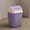 Purple, variant on FYHALE Square Plastic Waste Bin with Swing Lid Cover, Odor Control Garbage Can for Bathroom Office Bedroom Kitchen, Space Saving Floor Trash Can, Black
