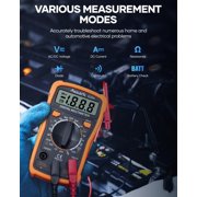 Digital Multimeter, 2000 Counts Multimeter Measure AC DC Voltage DC Current, Backlit LCD Display, Data Hold Function