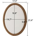 thumbnail image 4 of SOFE Oval Framed Linen Bulletin Board 21" x 17", Unique Fabric Pin Boards for Walls, Hanging Vision Board, Message Display Notice Memory Board for Office Home and School with Pins, 4 of 9