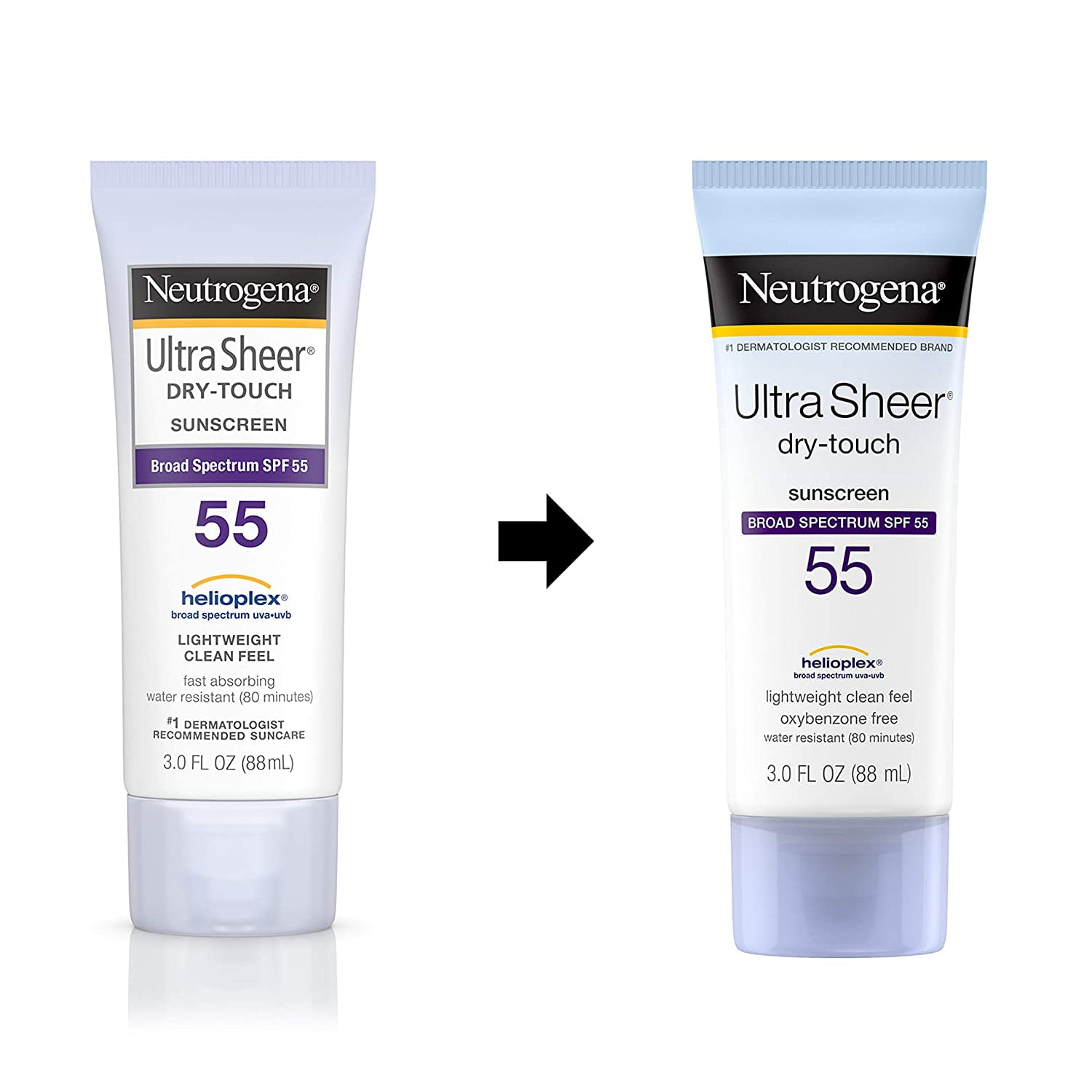 Invisible Daily Sunscreen Lotion with SPF 55- Sweat & Water Resistant Sun Block Lotion for 80 Minutes | Moisturizing & Quick Drying Skin Sun Protection| 1 Pack: 3 OZ Per Pack, Pack of 5