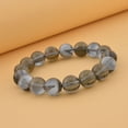 thumbnail image 2 of Grey Magic Glass  Beads Beaded Stretch Bracelet for Women Jewelry Birthday Christmas Gifts for Women, 2 of 7