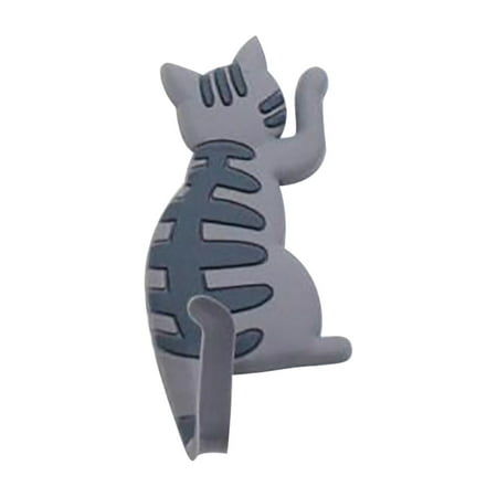

Sehao Cute Cartoon Cat Sticky Hook Magnetic Fridge Magnet Non-Marking Hook Silica Gel