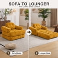 thumbnail image 4 of Leumius 70" Folding Sofa Bed,Convertible Single Sofa Bed with Armrest,2-in-1 Corduroy Boneless Foldable Bed with Pillows for Bedroom, Living Room, Homestay, Game Room,Yellow, 4 of 12