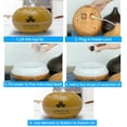 thumbnail image 4 of Essential Oil Diffuser, 500ml, Night Light & Music Player, Brown, 10 ml Spearmint essential oil, 4 of 7