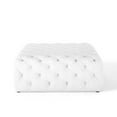 thumbnail image 6 of Modway Amour Tufted Button Large Square Faux Leather Ottoman in White, 6 of 7