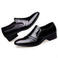 thumbnail image 4 of Zapatos de cuero para hombre, zapatos de verano transpirables para hombre, zapatos casuales de moda de estilo coreano para hombre, 4 of 4
