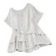 thumbnail image 1 of Gibobby Camisetas Mujer Baratas Manga Corta Nuevos productos verano para mujer, camiseta manga corta, camiseta Irregular y con cuello redondo para mujer, camis(Blanco,XL), 1 of 5