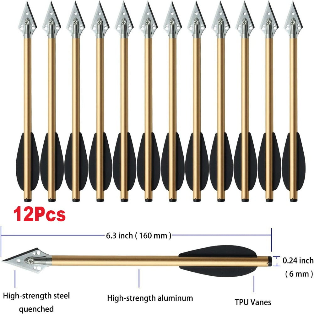 36-Pack Aluminum Crossbow Bolts/Arrows – For 50 & 80 LB Crossbows – Red Feathers