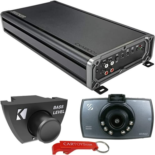Kicker CXA1800.1T Mono Class D Car Audio Amp w/CXARC Bass Knob & 1080p